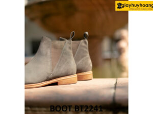 Giày boot nam da lộn màu xám Chelsea Boot BT2241 002