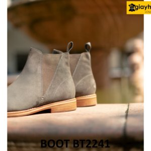 Giày boot nam da lộn màu xám Chelsea Boot BT2241 002