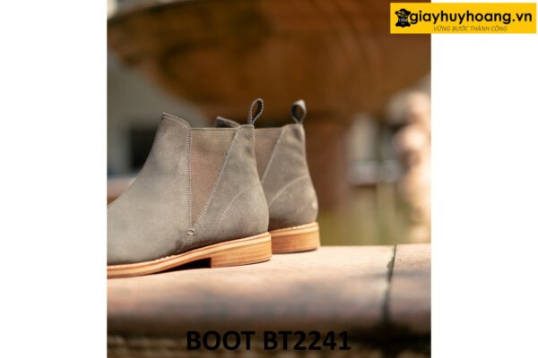 Giày boot nam da lộn màu xám Chelsea Boot BT2241 002