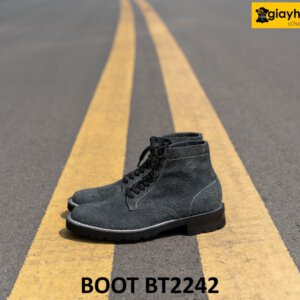 Giày boot nam da lộn buộc dây cao cấp BT2242 004