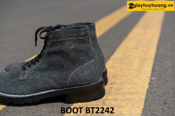 Giày boot nam da lộn buộc dây cao cấp BT2242 003