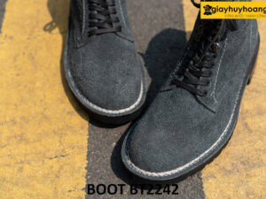Giày boot nam da lộn buộc dây cao cấp BT2242 002