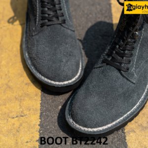 Giày boot nam da lộn buộc dây cao cấp BT2242 002