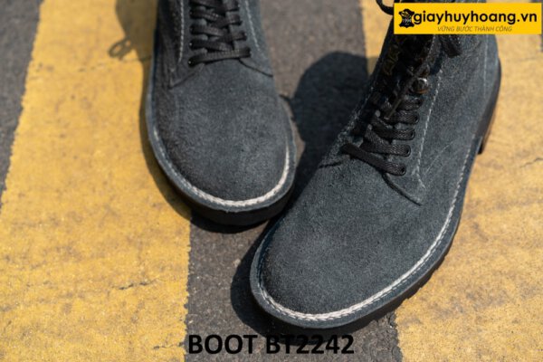 Giày boot nam da lộn buộc dây cao cấp BT2242 002