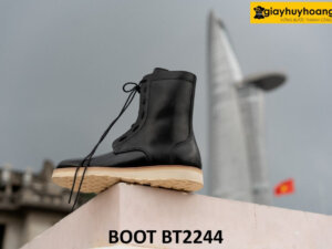 Giày da boot nam buộc dây có khóa kéo BT2244 004