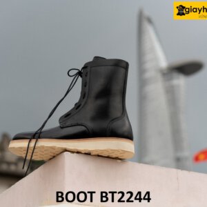 Giày da boot nam buộc dây có khóa kéo BT2244 004