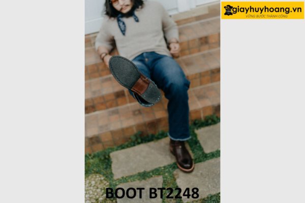 Giày boot ủng nam tới bắp chân cao cấp BT2248 002