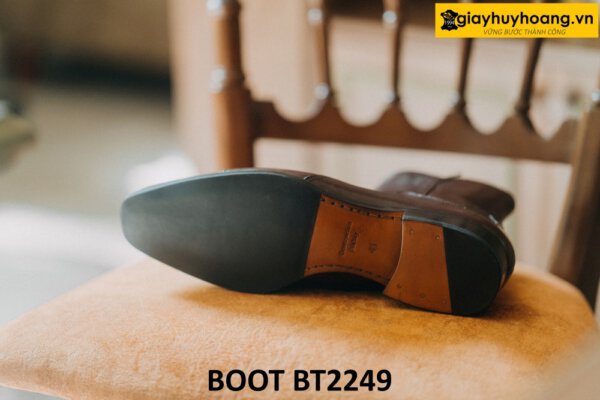 Giày da boot nam khóa kéo màu nâu BT2249 003