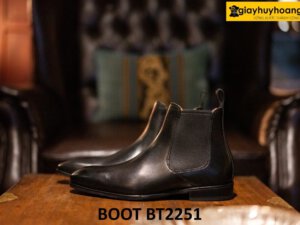 Giày da boot nam cổ thun mũi nhọn Chelsea Boot BT2251 004