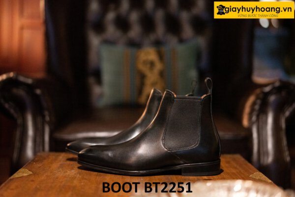 Giày da boot nam cổ thun mũi nhọn Chelsea Boot BT2251 004