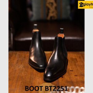 Giày da boot nam cổ thun mũi nhọn Chelsea Boot BT2251 001