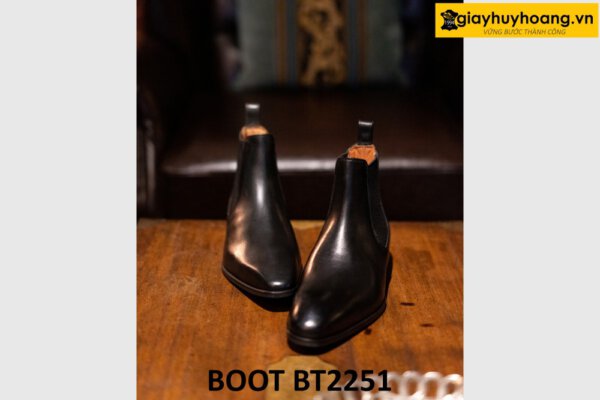 Giày da boot nam cổ thun mũi nhọn Chelsea Boot BT2251 001