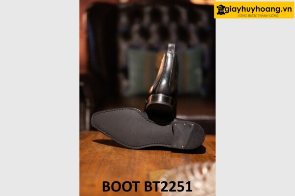 Giày da boot nam cổ thun mũi nhọn Chelsea Boot BT2251 002