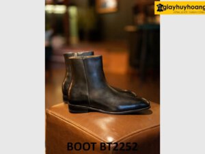 Giày da boot nam khóa kéo đơn giản thời trang BT2252 004