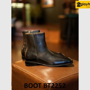 Giày da boot nam khóa kéo đơn giản thời trang BT2252 004