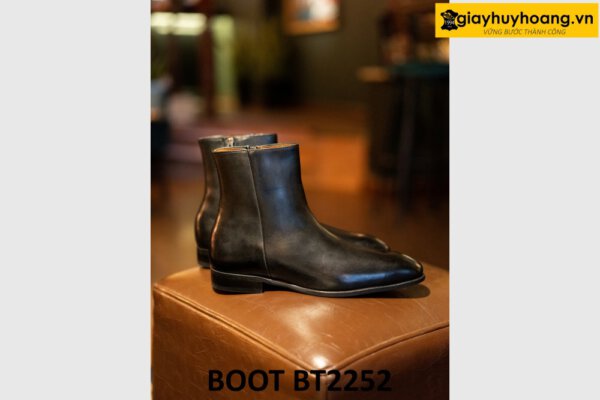 Giày da boot nam khóa kéo đơn giản thời trang BT2252 004