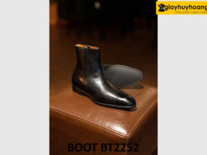 Giày da boot nam khóa kéo đơn giản thời trang BT2252 001