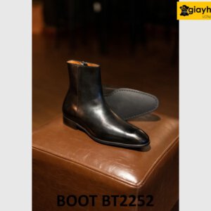 Giày da boot nam khóa kéo đơn giản thời trang BT2252 001