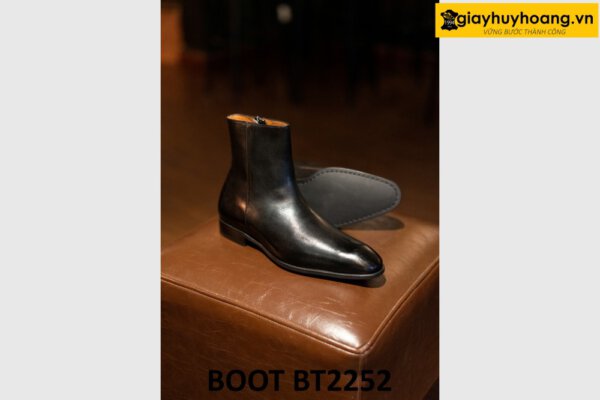 Giày da boot nam khóa kéo đơn giản thời trang BT2252 001