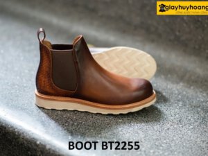Giày da cổ cao nam đế cao su sneaker Boot BT2255 001