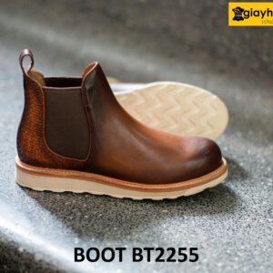 Giày da cổ cao nam đế cao su sneaker Boot BT2255 001