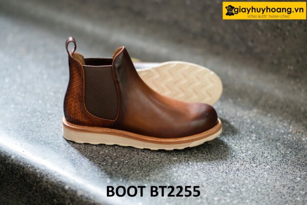Giày da cổ cao nam đế cao su sneaker Boot BT2255 001