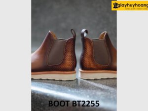 Giày da cổ cao nam đế cao su sneaker Boot BT2255 003
