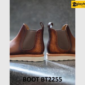 Giày da cổ cao nam đế cao su sneaker Boot BT2255 003