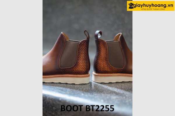 Giày da cổ cao nam đế cao su sneaker Boot BT2255 003