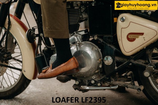 Giày lười nam da đan xen thủ công có chuông Loafer LF2395 004