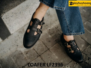Giày lười không dây có khóa monkstrap loafer LF2396 005