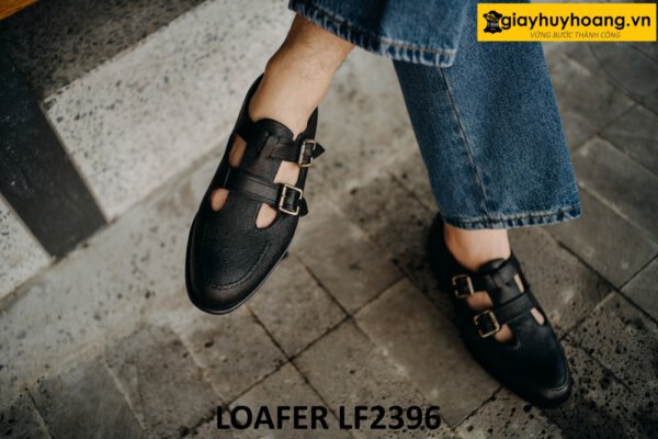 Giày lười không dây có khóa monkstrap loafer LF2396 005
