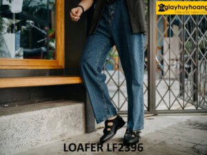 Giày lười không dây có khóa monkstrap loafer LF2396 003
