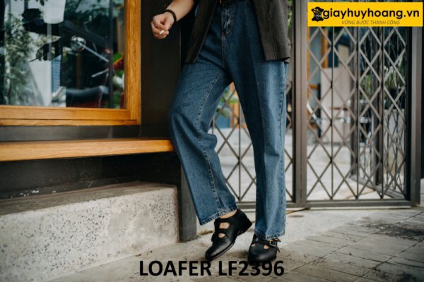 Giày lười không dây có khóa monkstrap loafer LF2396 003