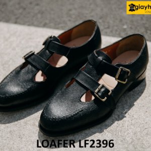 Giày lười không dây có khóa monkstrap loafer LF2396 001