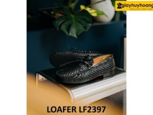 Giày lười nam da đan xen thủ công Loafer LF2397 003