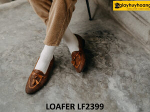 Giày da đan xen nam cá tính phong cách Loafer LF2399 003