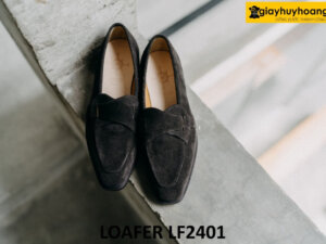 Giày da lộn nam thiết kế đẹp cá tính loafer LF2401 001
