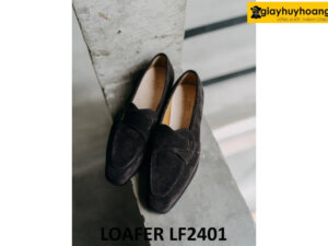 Giày da lộn nam thiết kế đẹp cá tính loafer LF2401 004