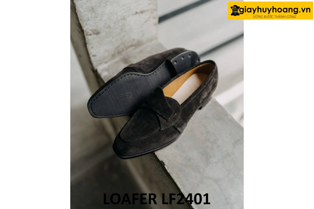 dat-dong-giay-da-nam-thu-cong-loafer-lf2401-003 Giày da lộn nam thiết kế đẹp cá tính loafer LF2401 003