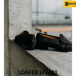 Giày da lộn nam thiết kế đẹp cá tính loafer LF2401 002