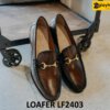 Giày lười da nam có khóa horesit kim loại loafer LF2403 001