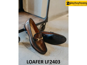 Giày lười da nam có khóa horesit kim loại loafer LF2403 003