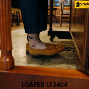 Giày lười nam da lộn màu bò trẻ trung Loafer LF2404 004