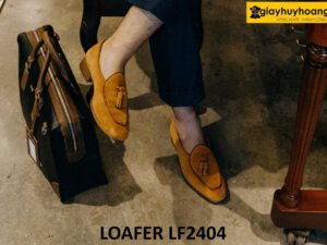 Giày lười nam da lộn màu bò trẻ trung Loafer LF2404 001