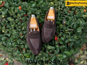 Giày lười da lộn nam công sở cao cấp loafer LF2409 001