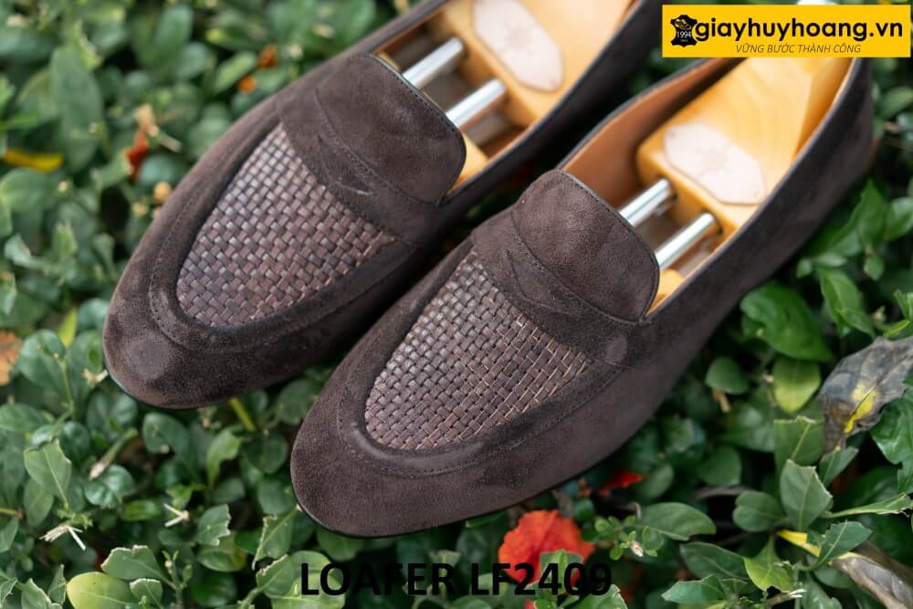 dat-dong-giay-da-nam-thu-cong-loafer-lf2409-002 Giày lười da lộn nam công sở cao cấp loafer LF2409 005