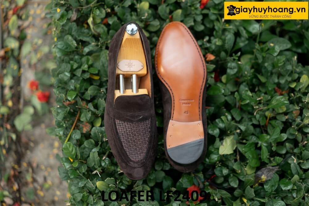 dat-dong-giay-da-nam-thu-cong-loafer-lf2409-004 Giày lười da lộn nam công sở cao cấp loafer LF2409 004