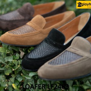 Giày lười da lộn nam công sở cao cấp loafer LF2409 003