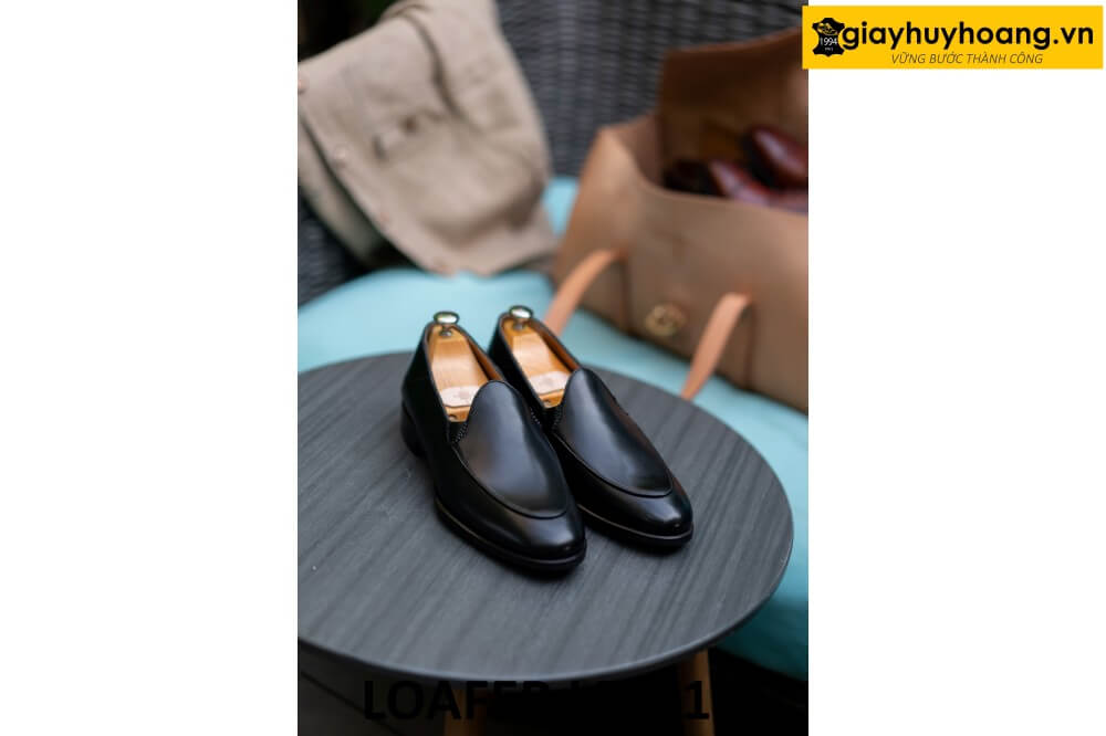 dat-dong-giay-da-nam-thu-cong-loafer-lf2410-001 Giày lười nam trẻ trung sang trọng loafer LF2410 004